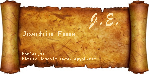 Joachim Emma névjegykártya